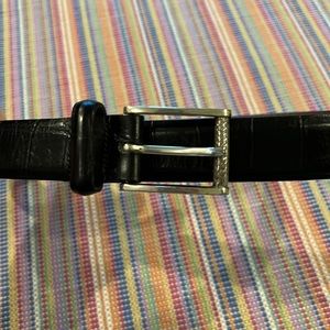 Brighton Crocodile Style With Full Glove Lining Mens Belt Size 42 Silver Buckle